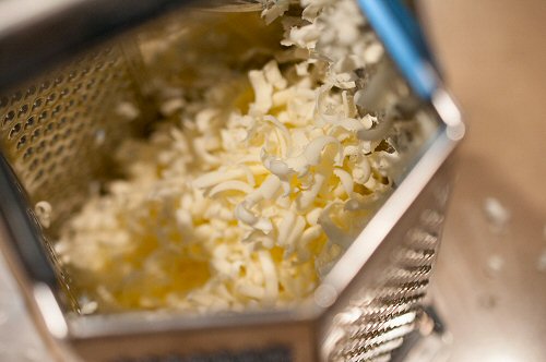 Grating the butter