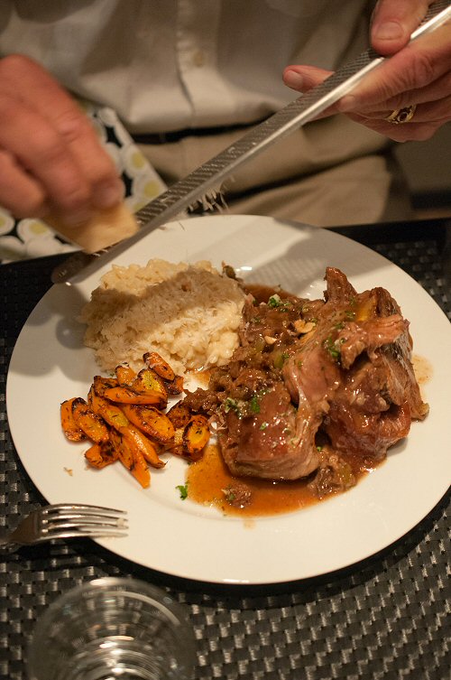 Plating - Osso Buco, Risotto, Glazed Carrots