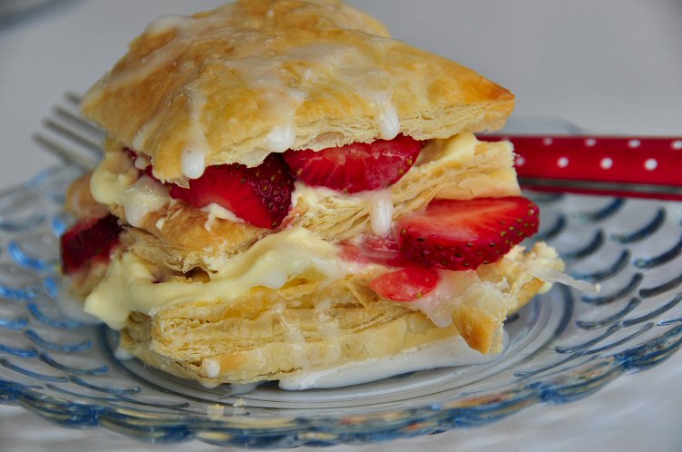 Strawberry Napolean Recipe - EntertainingCouple.com