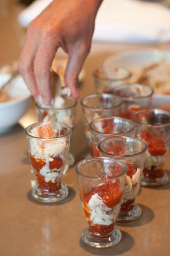 Making Crab Cocktail