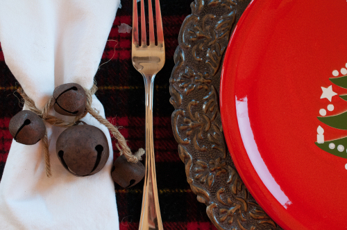 Napkin, Fork, and Plate