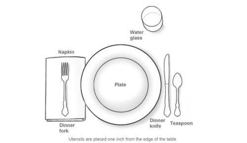 Table Setting Diagram - Casual