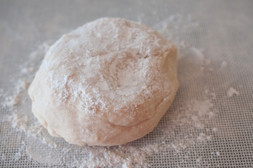 Dough on floured surface