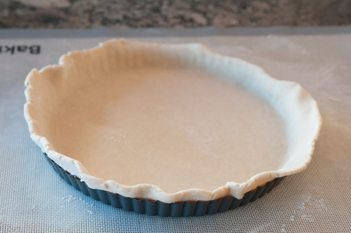 Dough fitted into pan