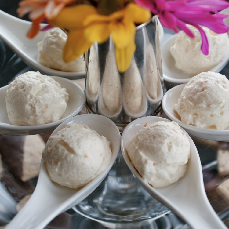 Tangerine Mousse in Spoons