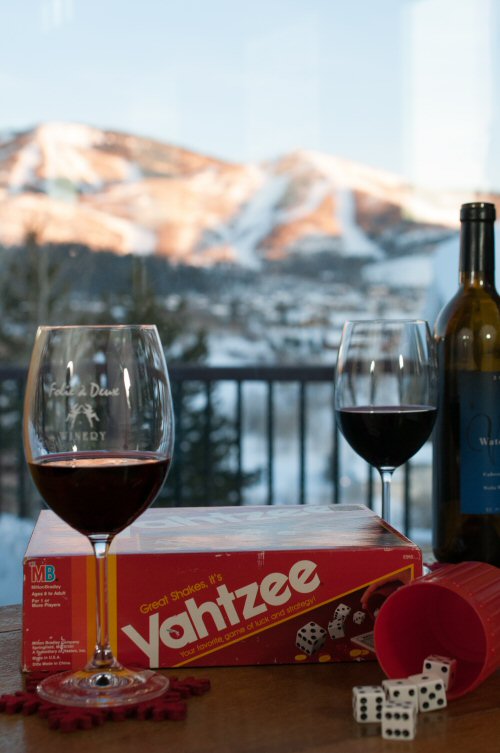 Après Ski Wine and Yahtzee