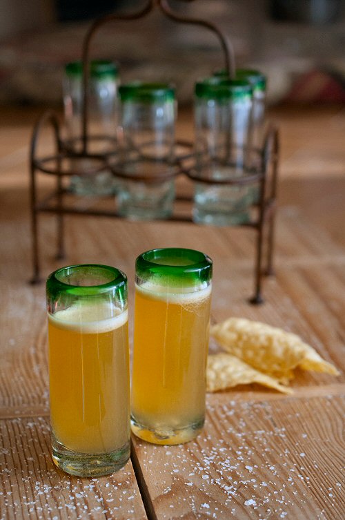 Tangerine Margaritas and Glasses