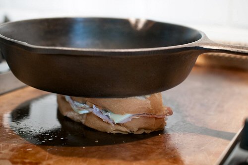 Grilling Under Heavy Skillet