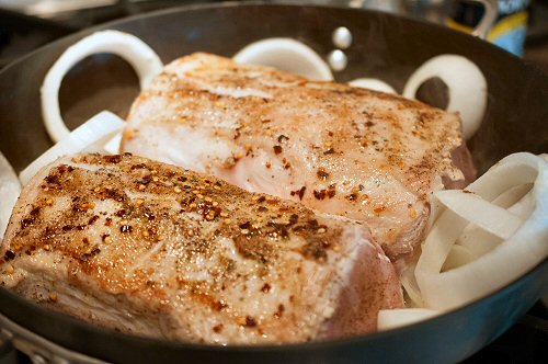 Searing the Pork Roast