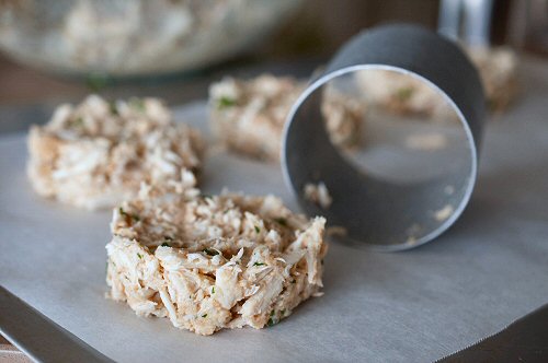 Shaping Crab Cakes