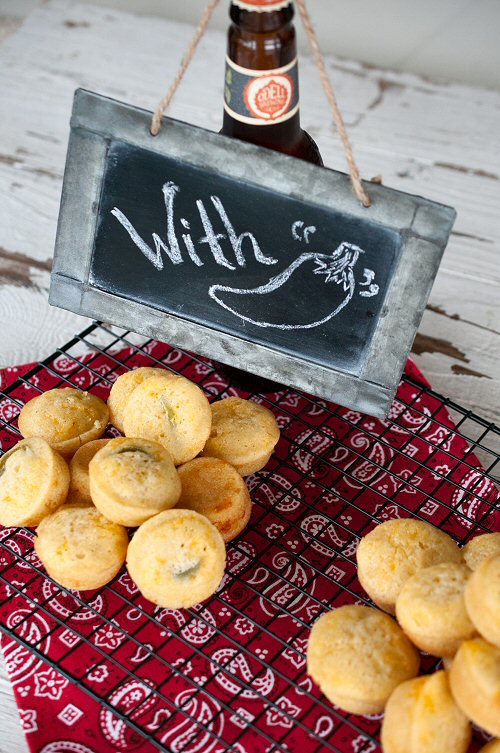Cornbread Muffins with Sign