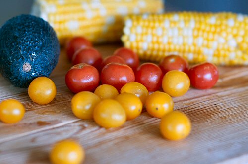 Corn Tomatoes and Avocado