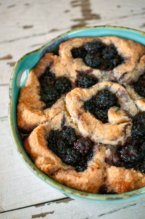 Blackberry Cobbler in Pan