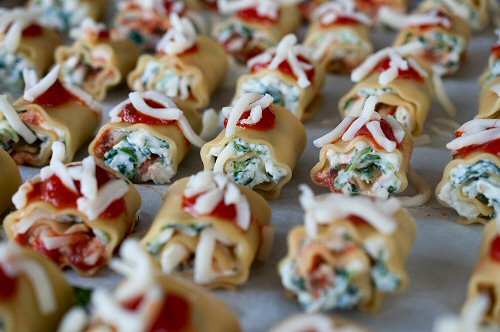 Lasagna Bites Ready for the Oven