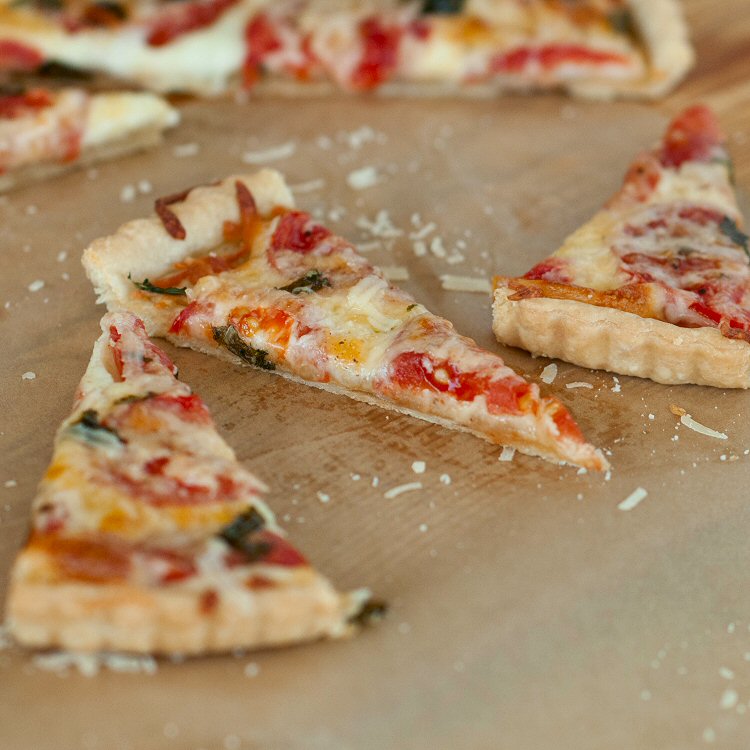 Tomato Basil Tart Recipe - EntertainingCouple.com