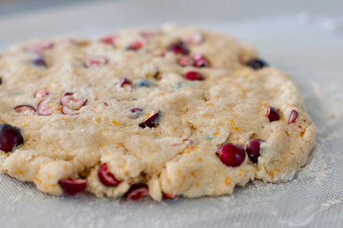 Scone Dough with Cranberries