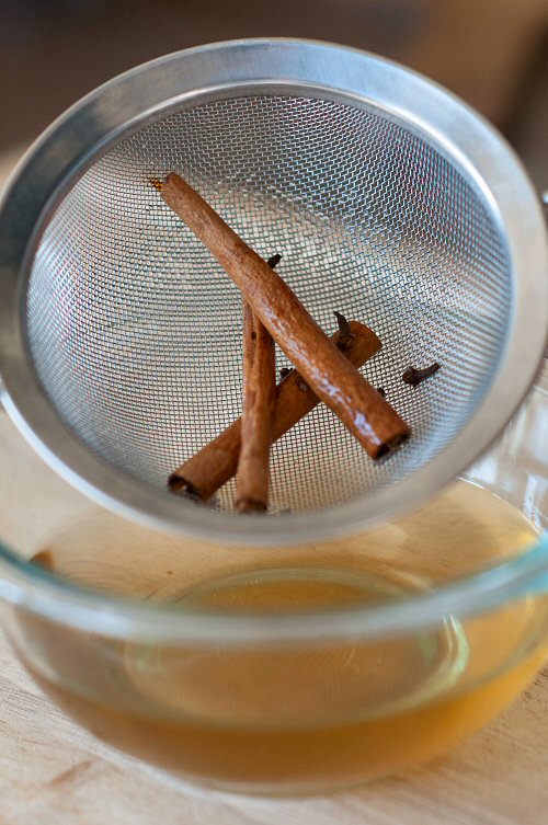 Straining the Simple Syrup