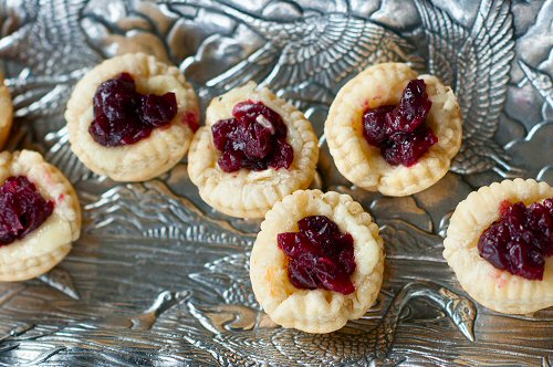 Tray of Brie Cranberry Bites