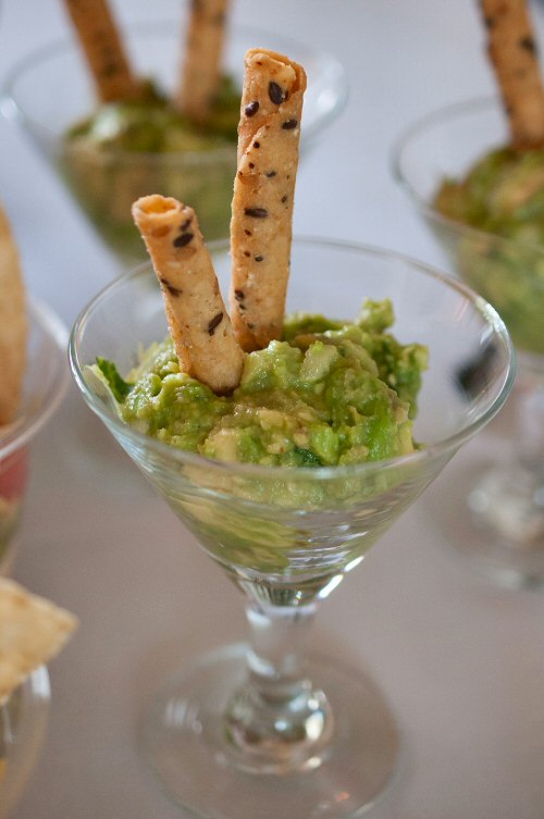Guacamole in Martini Glass