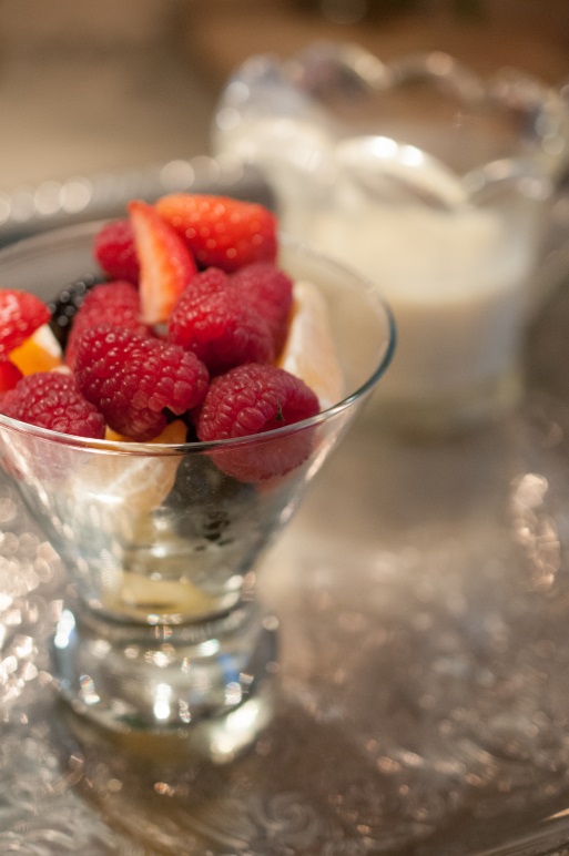 Fruit Salad in Martini Glass