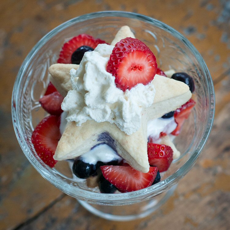 Strawberry Shortcake With Blueberries