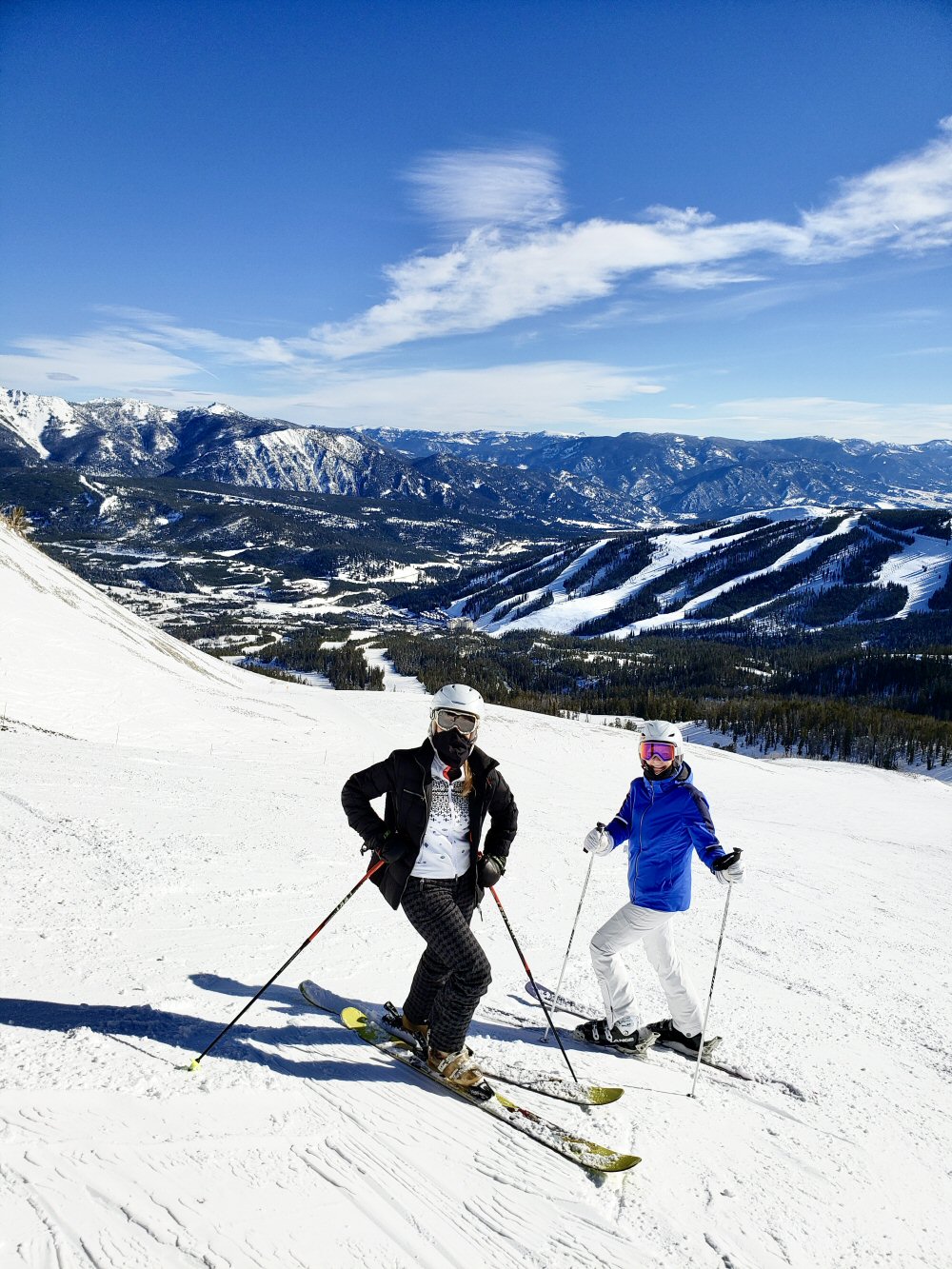 Debbie and Sheri - Skiing